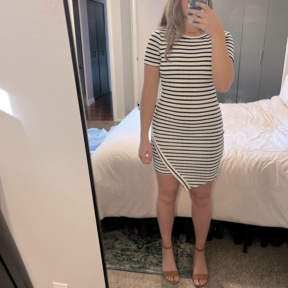 fab’rik b&w striped dress